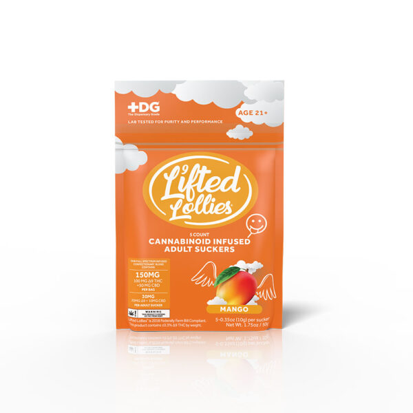 30mg THC + CBD Lollipop - 5 ct - Mango