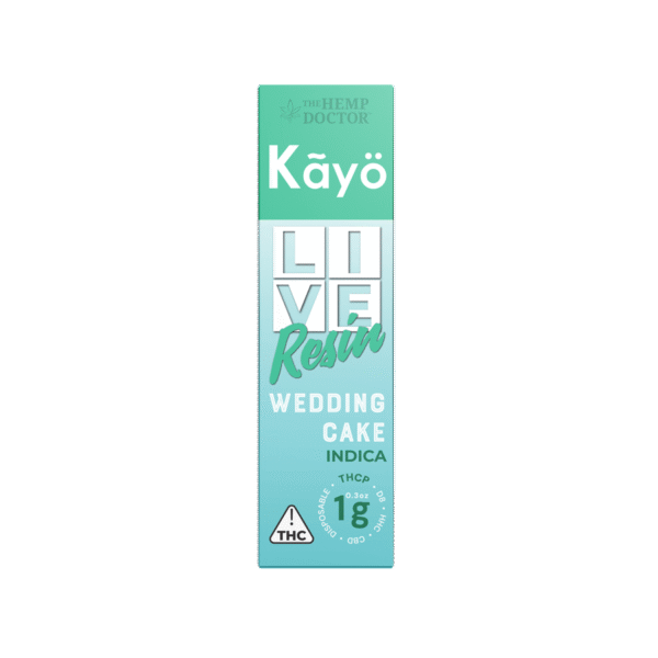 THC Blend Live Resin Disposable Vape (1G) - Wedding Cake - Indica