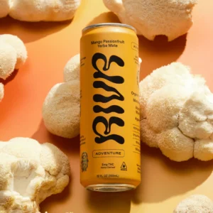 100mg Natural Caffeine + 5mg THC + 150mg Lion's Mane Mushrooms + 150mg Cordyceps Mushrooms ADVENTURE Tea - Mango Passionfruit Yerba Mate