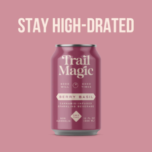 3mg THC Cannabis-Infused Sparkling Beverage - Berry Basil