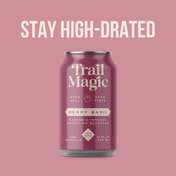 3mg THC Cannabis-Infused Sparkling Beverage - Berry Basil