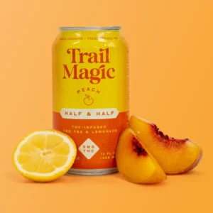 5mg THC Infused: Non Alcoholic Half & Half - Peach Lemonade
