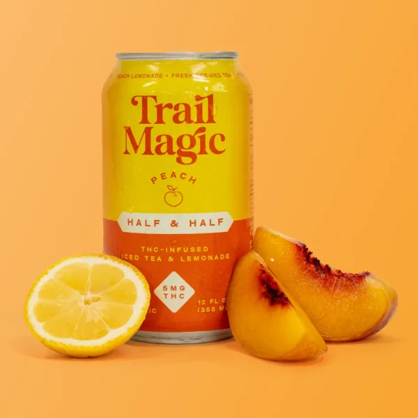 5mg THC Infused: Non Alcoholic Half & Half - Peach Lemonade