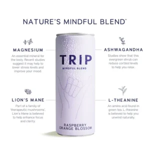 Mindful Blend Sparkling Botanical Drink - Raspberry Orange Blossom
